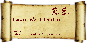 Rosenthál Evelin névjegykártya